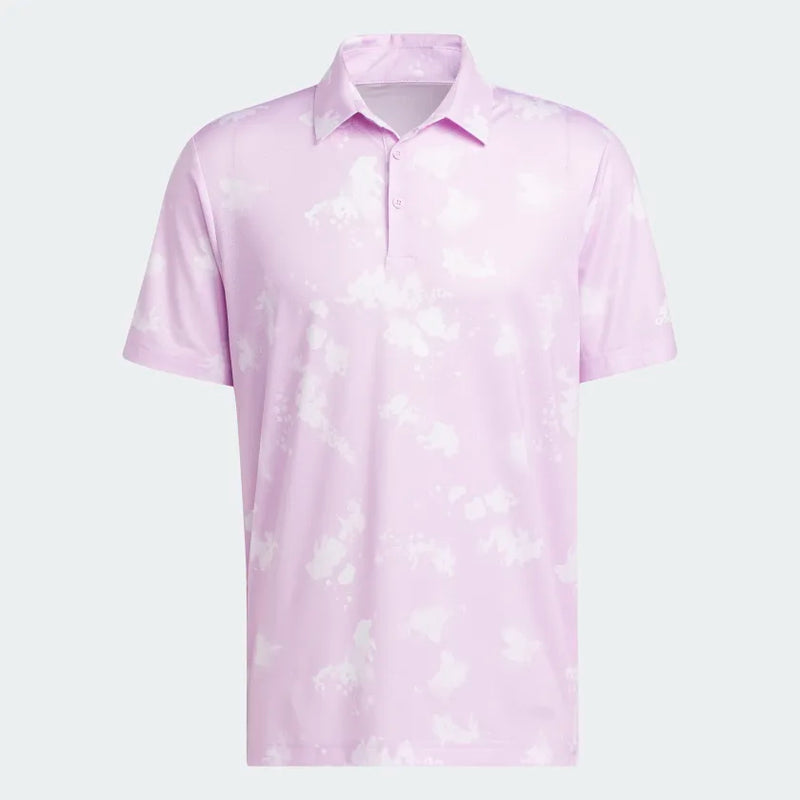 Adidas Splatter Print Polo Shirt- Bliss Lilac / White